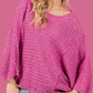 Magenta Distressed Sweater