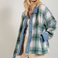 Hunter Green + Denim Plaid Shacket