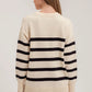 Ivory + Black Striped Sweater