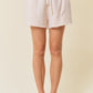 Cream Frayed Gauze Shorts