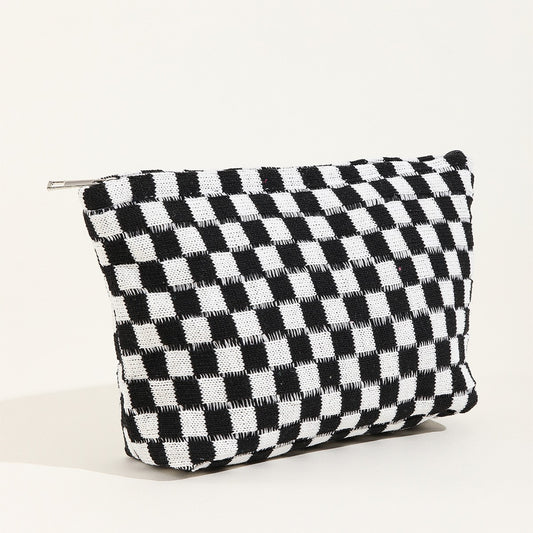 Checkered Cosmetic Bags (3 Colors)- 1 Hot Pink left