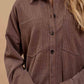 Brown Pinstripe Shacket