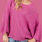 Magenta Distressed Sweater