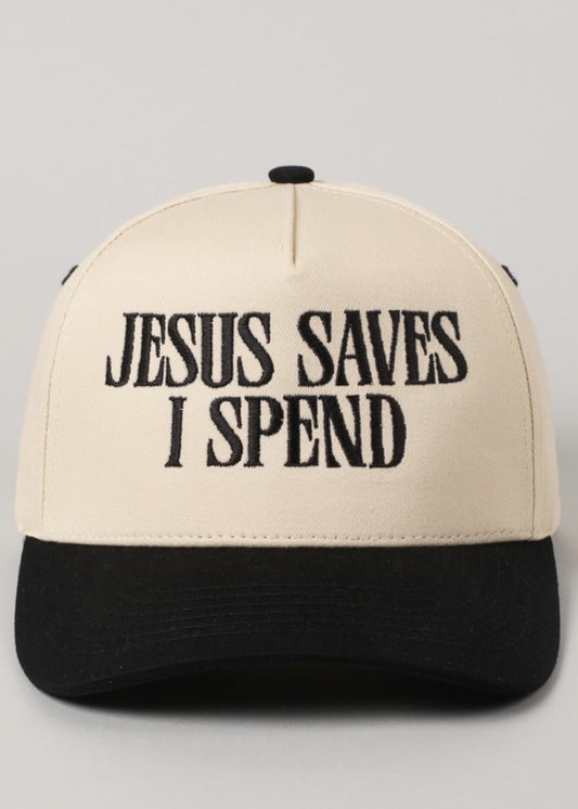 Jesus Saves Embroidered Trucker Hat