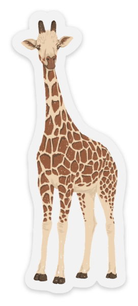 Clear Giraffe Sticker