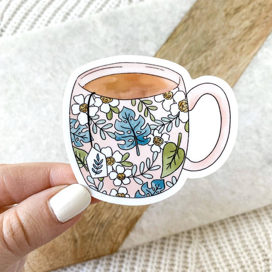 Tropical Pink Teacup Sticker