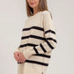 Ivory + Black Striped Sweater