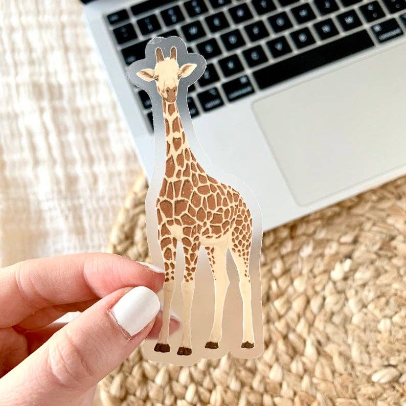 Clear Giraffe Sticker